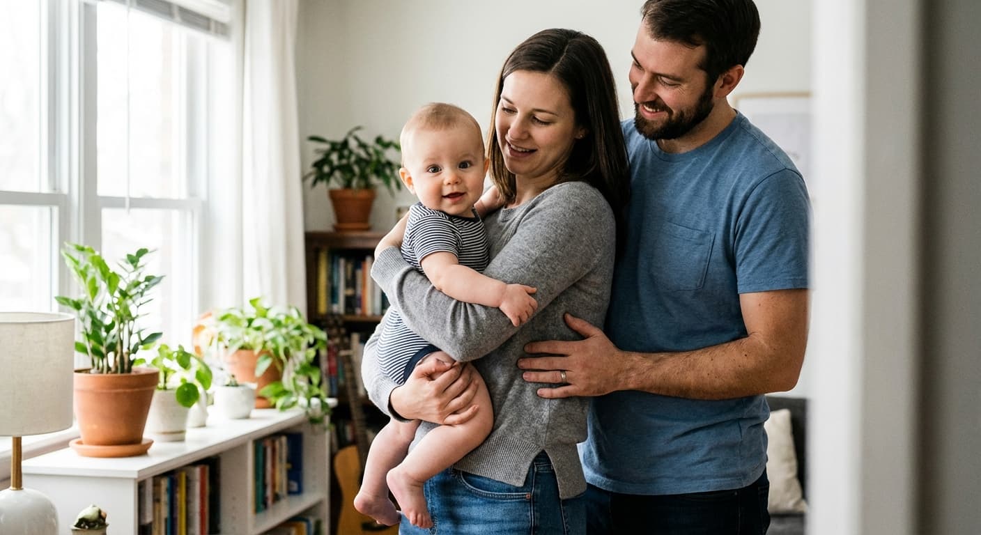 Family photo before illustration