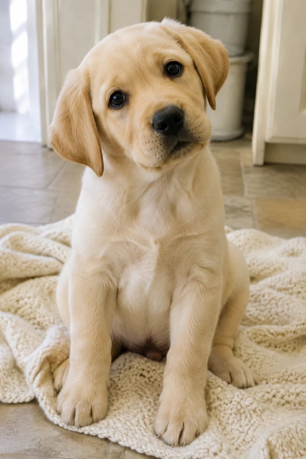 Original a yellow labrador puppy photograph